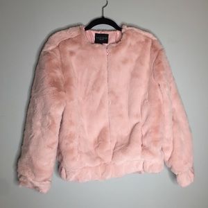 Walter Baker Sz/L Regina Pink Faux Fur Jacket